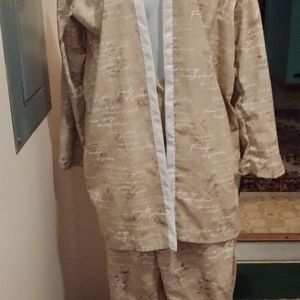 Beige Sentiments Two Piece Pants Set